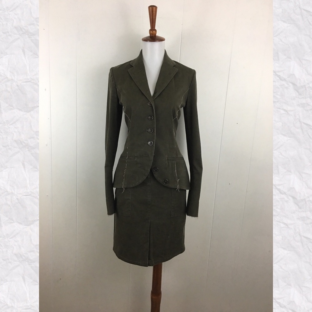 Nicole Miller NEW Raw Edge Blazer & Skirt Suit